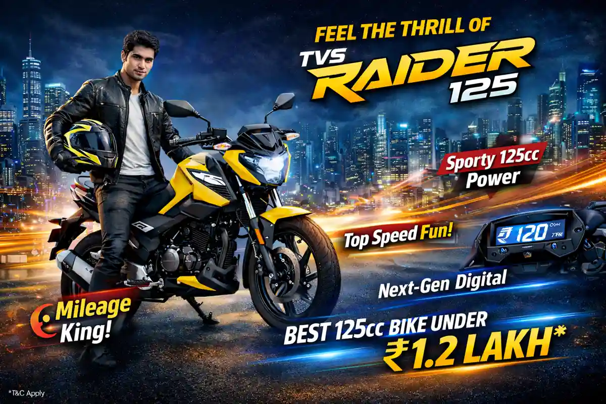 Raider Racing New TVS Raider 125 2026 First Look | Design, Features, Price सब कुछ ...