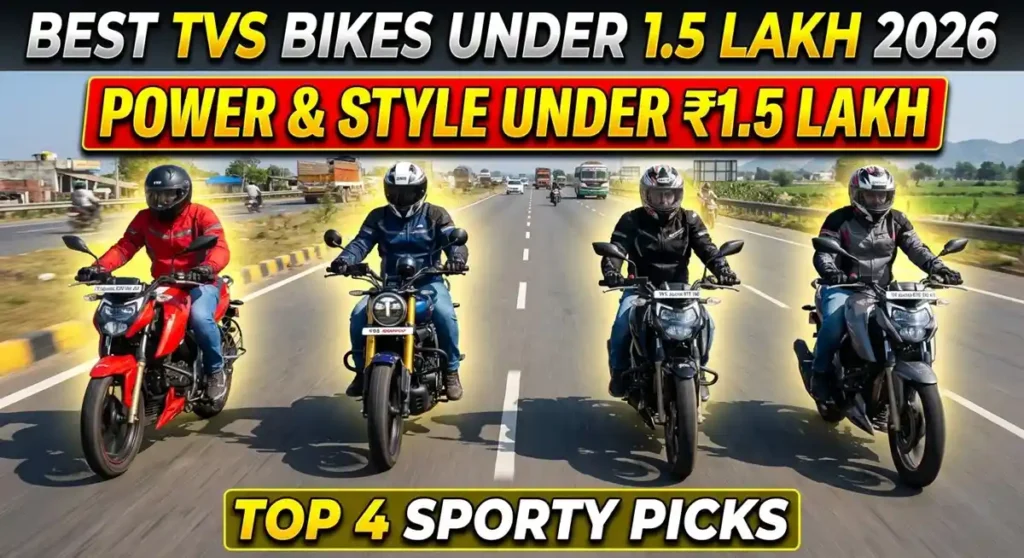 Best TVS Bikes Under 1.5 Lakh  Price Features 2026 
