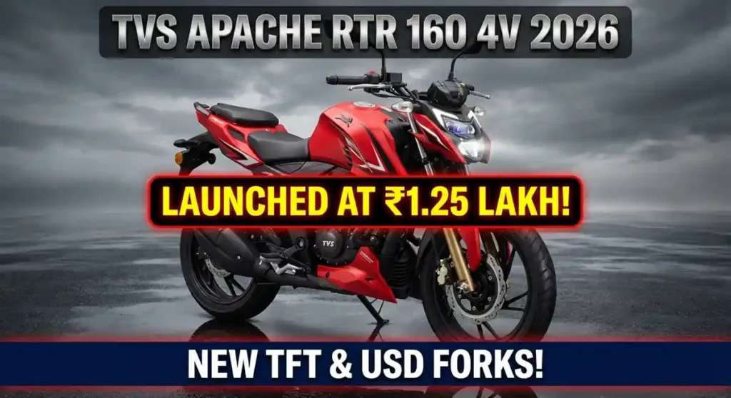 TVS Apache RTR 160 Launched 2026